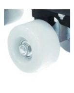 4 weiße Rollen für Rollschuhe von AXEL NEXTREME