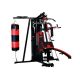 Multistation Fitnessstudio HOME GYM ST 5000 3 Stationen mit 100 kg Gewicht Pack und Boxsack
