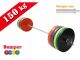 Olympic Crossfit Kit 150 kg Stoßstangenscheiben mit 220 cm Stange mit 700 kg Lagern Professionelle TecnoFit-Kapazität Cod.sisterkitbumper150prof